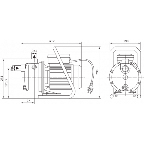 купить Поверхностный насос Wilo WJ-204-EM, 4144401 - производитель Wilo