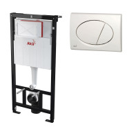 Инсталляция AlcaPlast с кнопкой хром глянцевая, AM101/1120-3:1 M71-VE-01