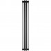 купить Стальной трубчатый радиатор STOUT TUBE QUADRO 4 секции боковое подключение QV40-1750-4 RAL1T103S9005 (черный матовый муар), STQV4017504RAL1T103S9005 - производитель STOUT