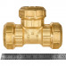 купить Тройник STOUT 32х32х32 компрессионный латунный для труб ПНД, SFH-0004-323232 - производитель STOUT