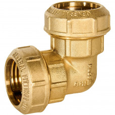 Угольник STOUT 32x32 компрессионный латунный для труб ПНД, SFH-0006-003232