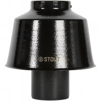 Оголовок STOUT вертикальный с ветрозащитой традиц. D80(п) ЧЕРНЫЙ широкий, SCR-0080-800012