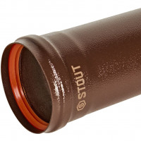 Удлинитель дымохода STOUT традиц. D80(п-м), L1000, КОРИЧНЕВЫЙ, SCR-0080-701000