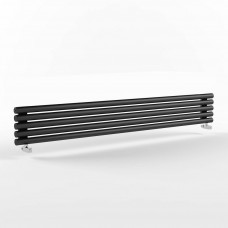 Радиатор стальной трубчатый STOUT Warmmet Power 76H ширина 2000 мм секций 5 цвет RAL9005 тип подключения: нижнее левое, PH.76.2000.5.396.BL.9005