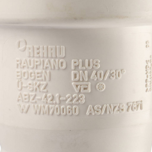 купить Отвод РЕХАУ RAUPIANO PLUS 40 на 30°, 11230741001 - производитель РЕХАУ