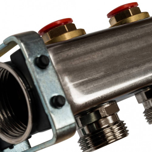 купить Коллектор из нержавеющей стали без расходомеров, с клапаном вып. воздуха и сливом STOUT 11 выходов, SMS-0932-000011 - производитель STOUT