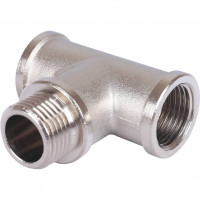 Тройник STOUT ВНВ никелированный 1/2 x1/2 x1/2, SFT-0065-121212