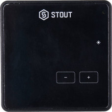 Проводной комнатный регулятор STOUT R-10z, черный, STE-0101-010004