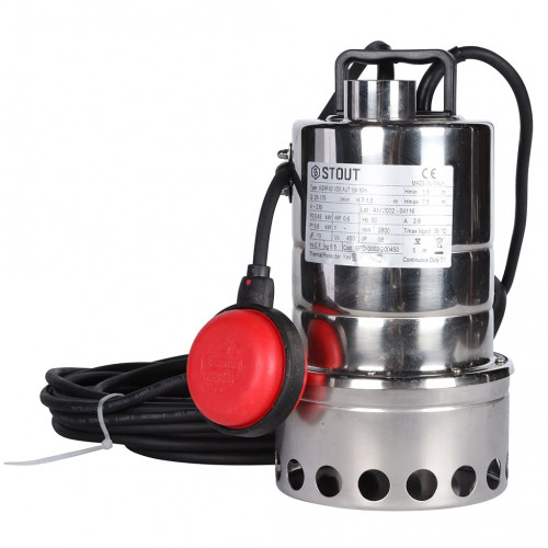 купить Насос дренажный STOUT с поплавком, кабель 10 м, 230V, Q=175 л/мин, H=7,5 м, SPD-0002-200450 - производитель STOUT