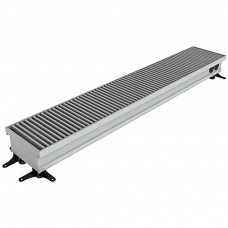 Конвектор внутрипольный Askon КВП-В принудительная конвекция 110x300x3200 (решётка анодированная в натуральный алюминий), КВП-В 110/300/3200