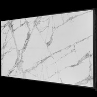 Отопительная панель STOUT WHITE STONE SCT 120*60 белый гранит / черный корпус, SCT-00WB-012060