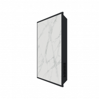 Отопительная панель STOUT WHITE STONE SCT 60*60 белый гранит / черный корпус, SCT-00WB-006060