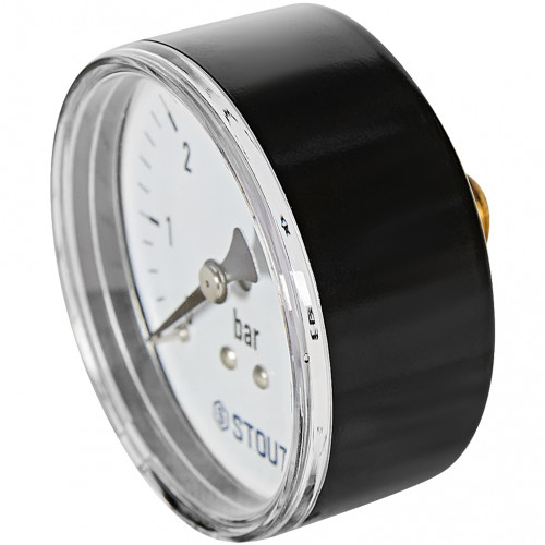 купить Манометр аксиальный STOUT корпус Dn 63 мм 1/4 , 0...6 бар, кл.2.5, SIM-1009-630608 - производитель STOUT