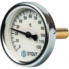 Термометр биметаллический с погружной гильзой STOUT 50 мм, SIM-0001-635015