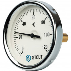 Термометр биметаллический с погружной гильзой STOUT 50 мм, SIM-0001-805015
