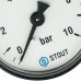 купить Манометр аксиальный STOUT 50 мм, SIM-0009-501008 - производитель STOUT