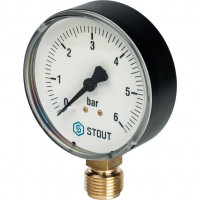 Манометр радиальный STOUT 80 мм, SIM-0010-800615
