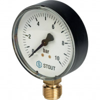 Манометр радиальный STOUT 80 мм, SIM-0010-801015