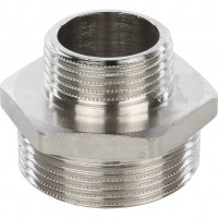Ниппель НН STOUT переходной никелированный 1 1/2X1, SFT-0004-001121