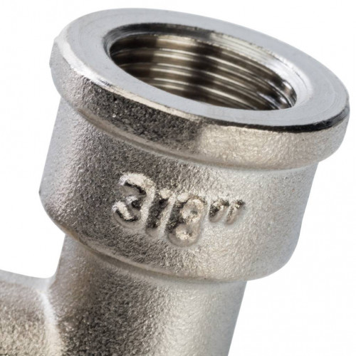 купить Угольник STOUT с упором НВ никелированный 3/8, SFT-0016-000038 - производитель STOUT