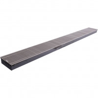Внутрипольный конвектор STOUT SCN-1100 80х240х2400 (Решётка роликовая) правое подключение, SCN-1100-0824240