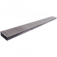 Внутрипольный конвектор STOUT SCN-1100 80х240х2600 (Решётка роликовая) правое подключение, SCN-1100-0824260