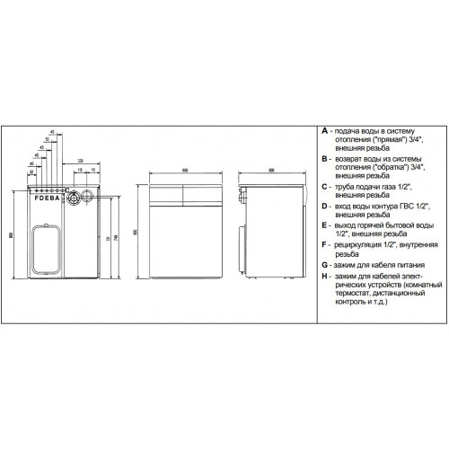 купить Газовый напольный котел Baxi SLIM 2.300 Fi с закрытой камерой, WSB43730301- - производитель Baxi