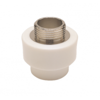 Муфта комбинированная 32х1/2" НР, белая SPK