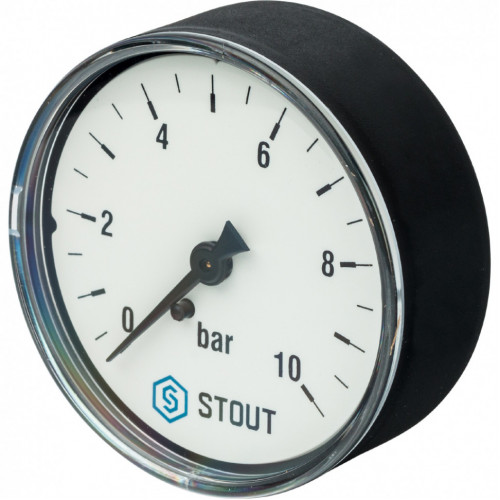 купить Манометр аксиальный 63 мм 1/4, 0-10 бар STOUT - производитель STOUT